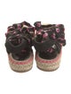 Prada Printed Whipstitch Trim Espadrilles