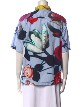 Prada 2019 Floral Print Button-Up Top