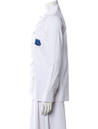 Prada 2019 Long Sleeve Button-Up Top