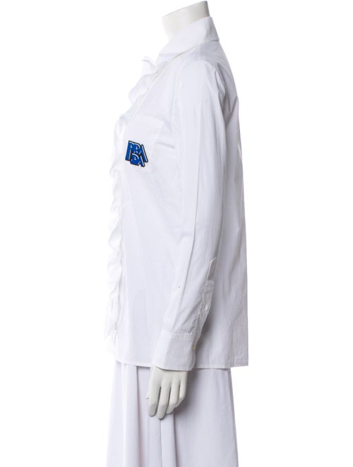 Prada 2019 Long Sleeve Button-Up Top