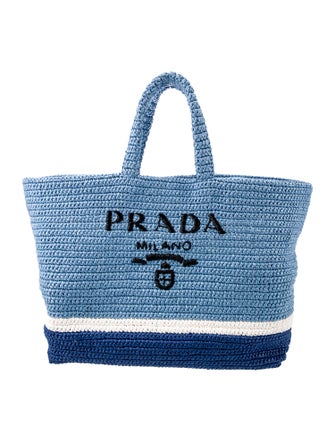 Prada Raffia Grass Tote Large
