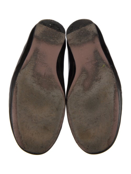 Prada Patent Leather Bow Accents Ballet Flats