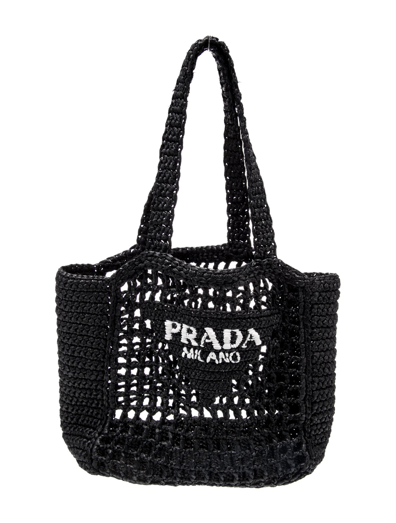 Prada Raffia Grass Tote Small