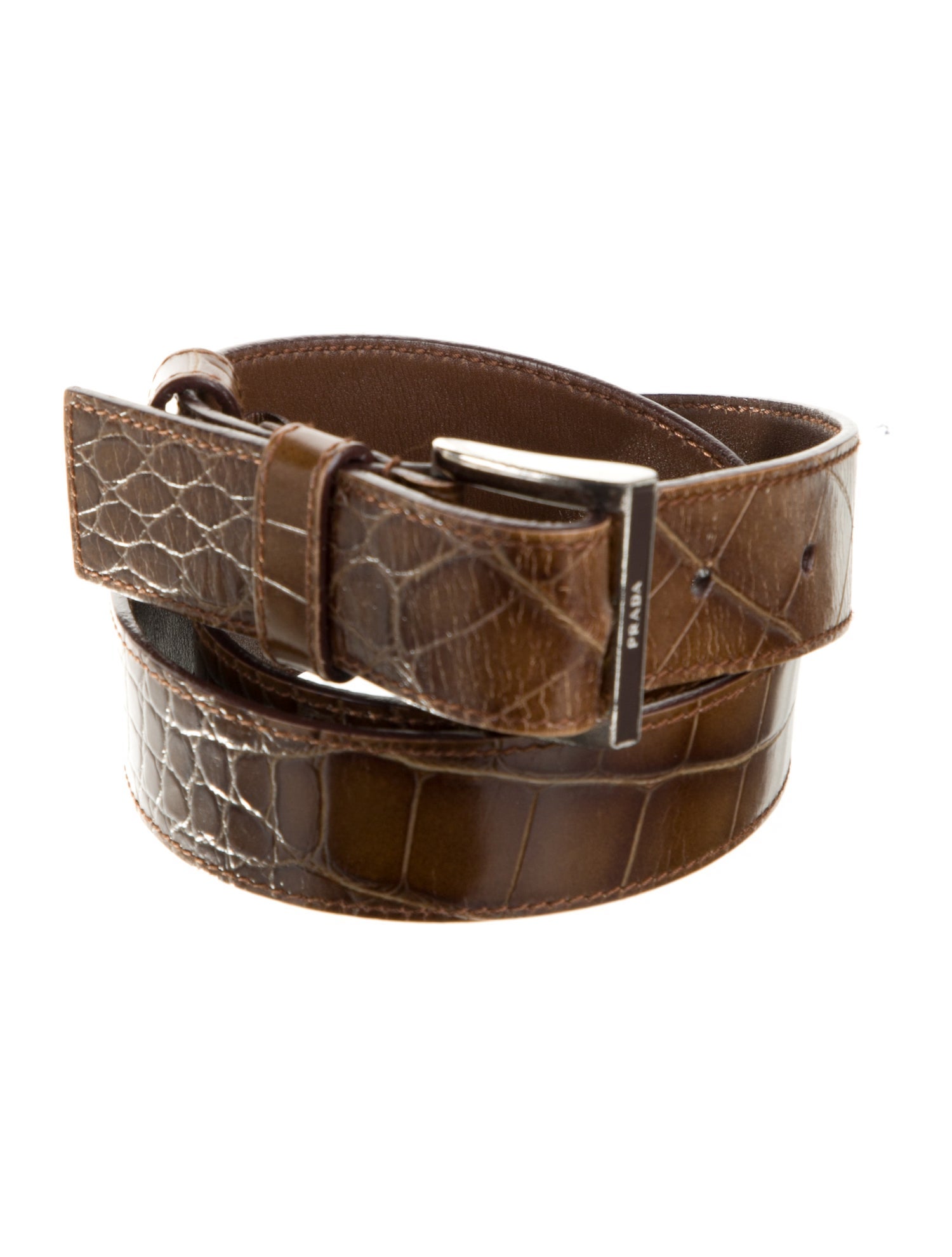 Prada Embossed Leather Belt
