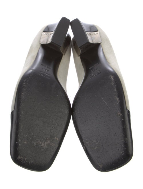 Prada Suede Colorblock Pattern Pumps