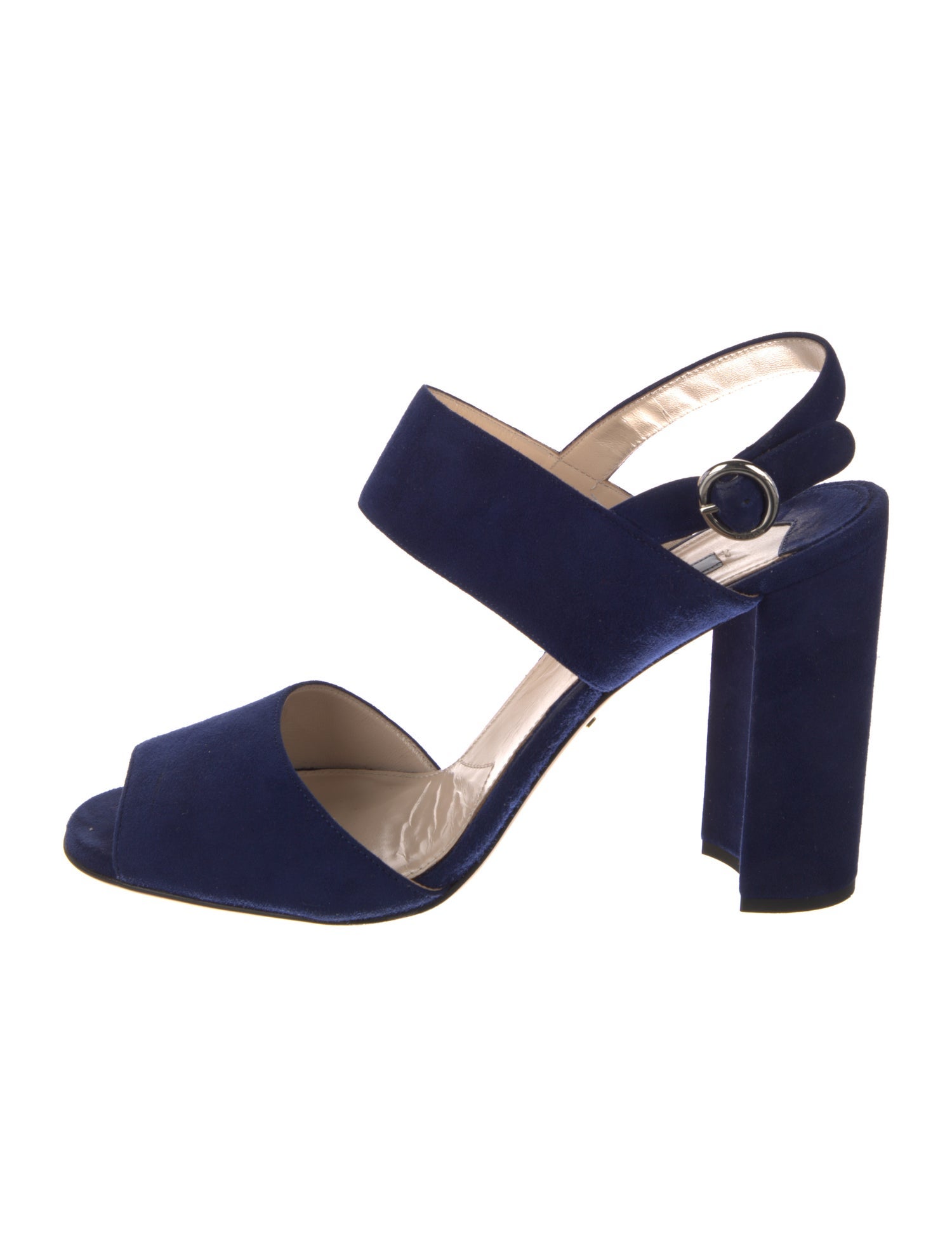 Prada Suede Printed Slingback Sandals