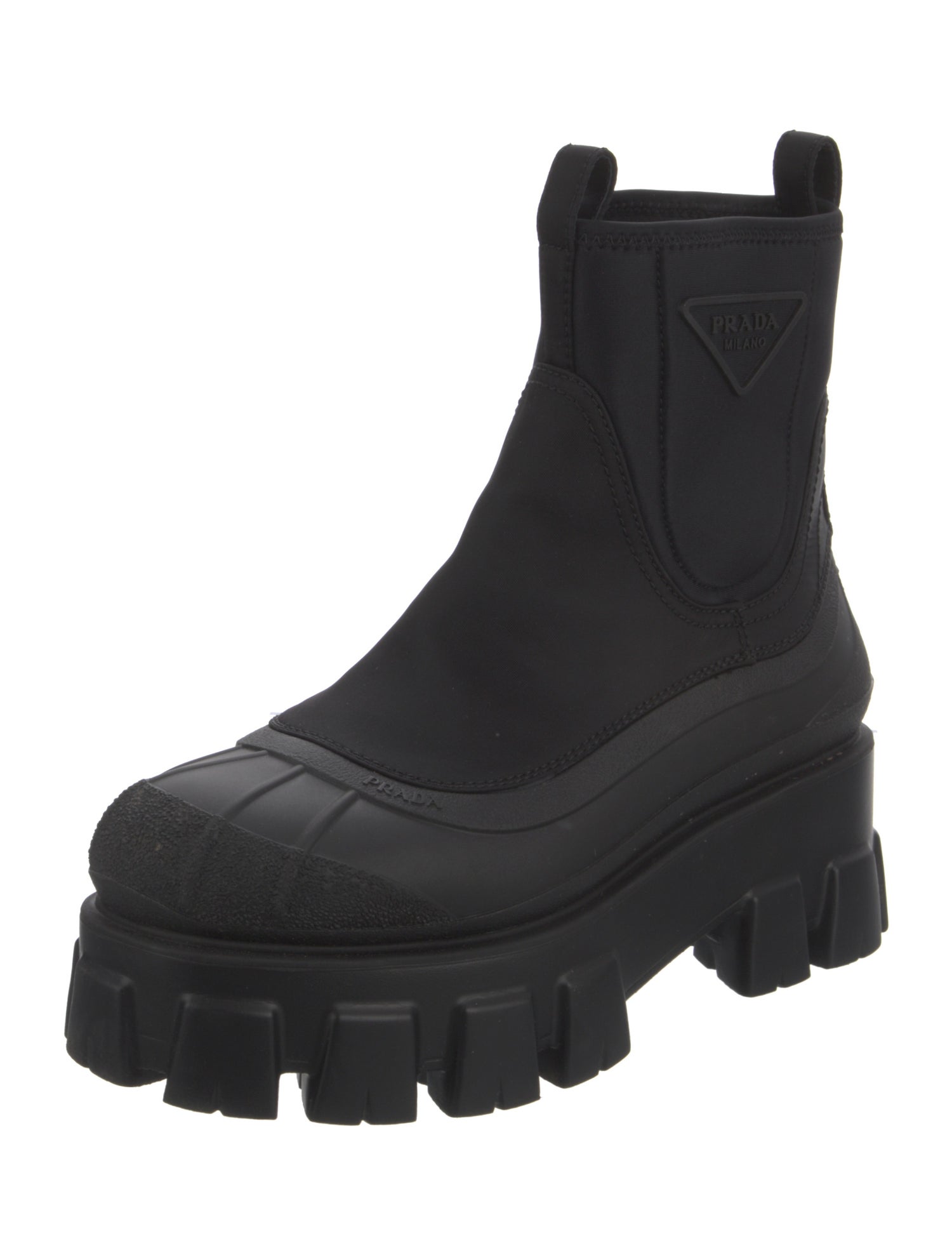 Prada Neoprene Chelsea Boots
