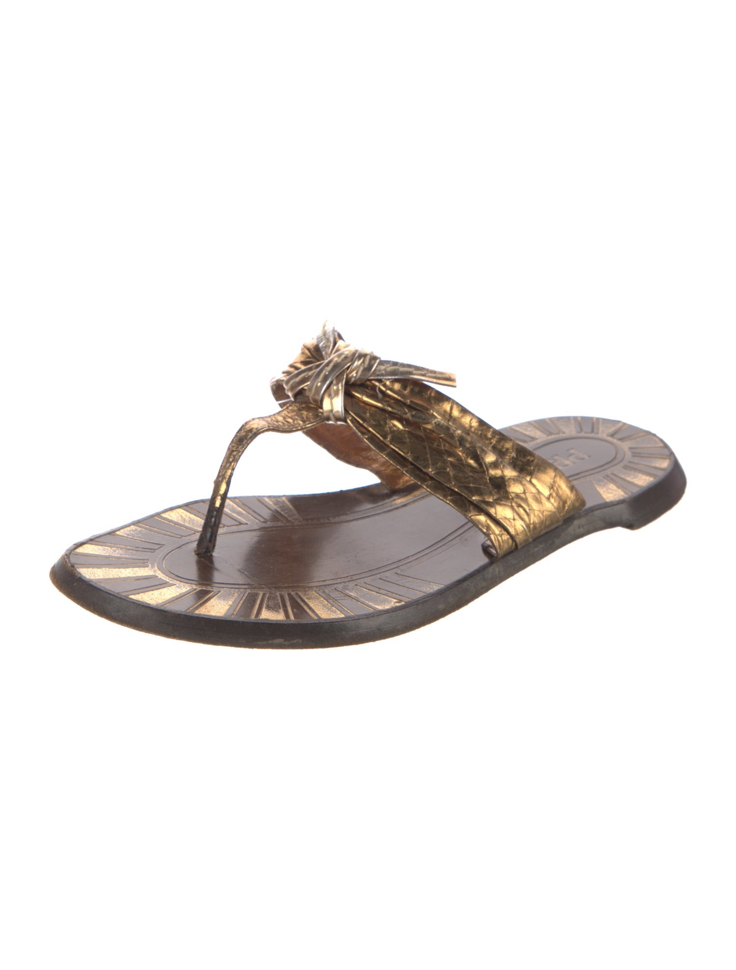 Prada Leather Printed Slides