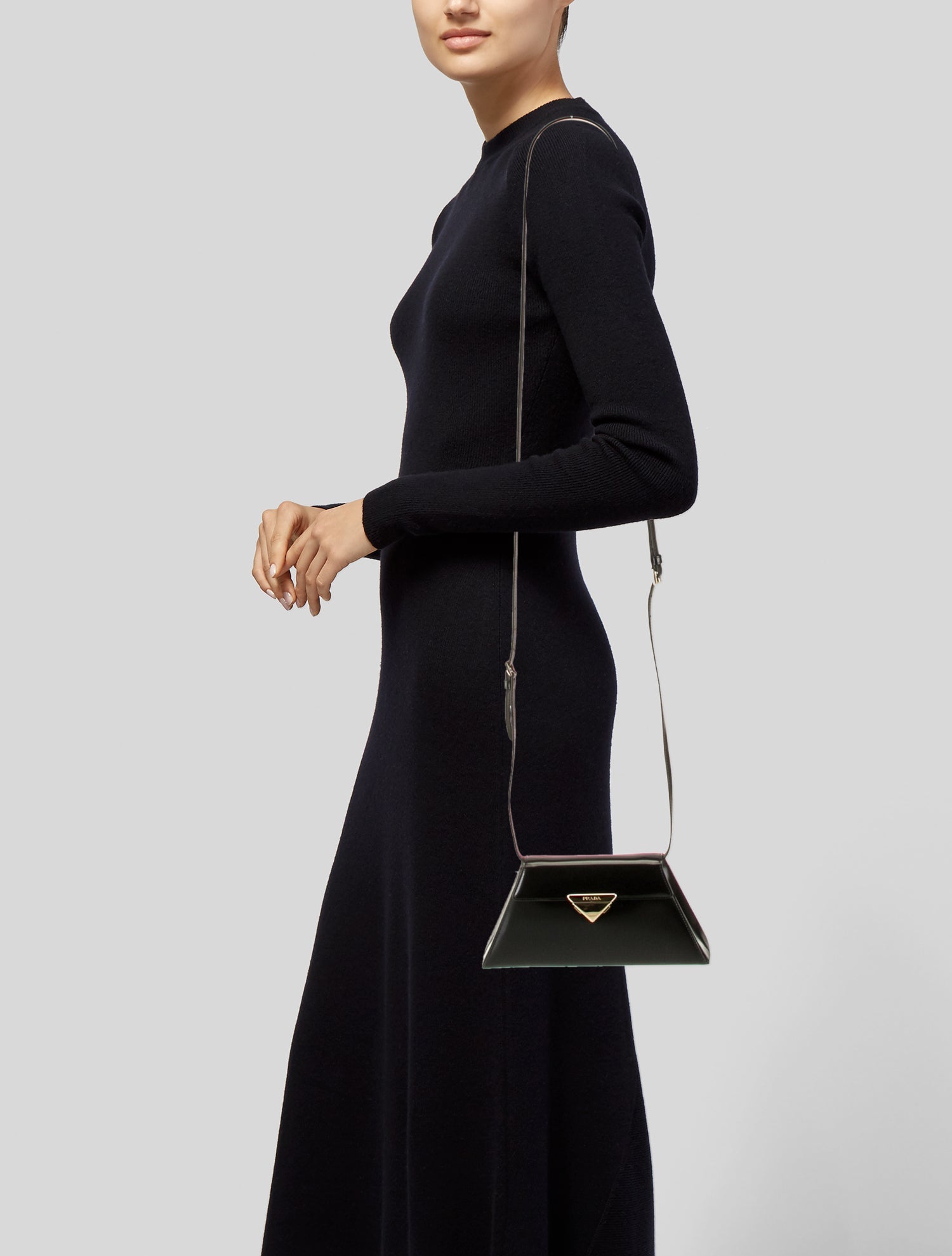 Prada Spazzolato Leather Shoulder Bag Medium