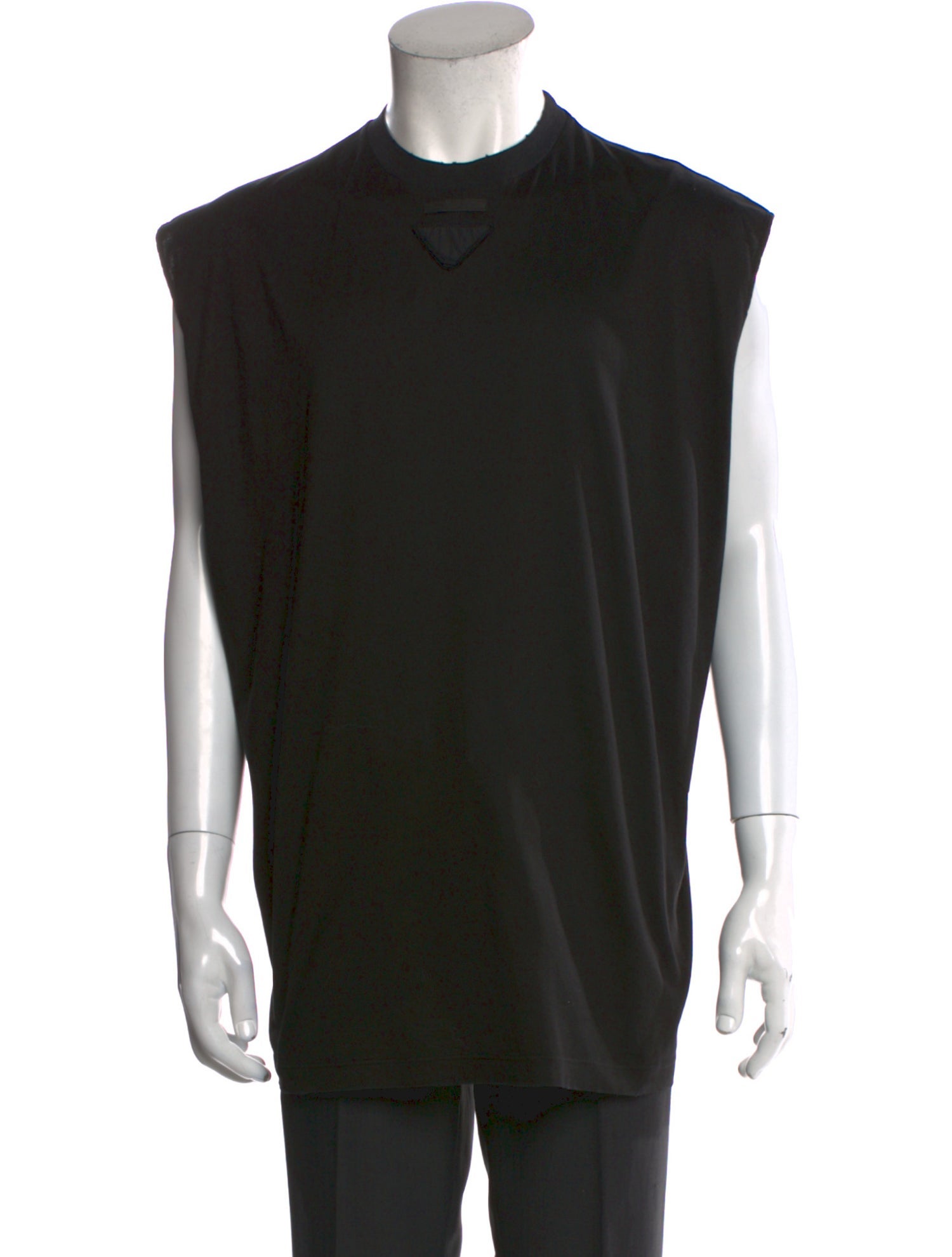 Prada 2022 Enameled Metal Triangle T-Shirt