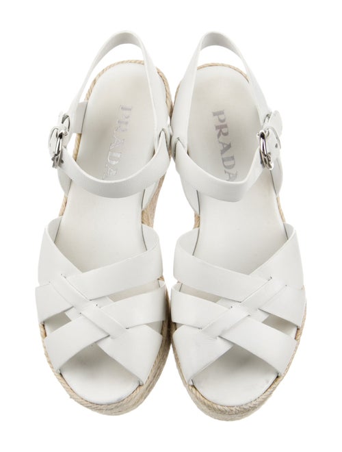 Prada Leather Braided Accents Espadrilles