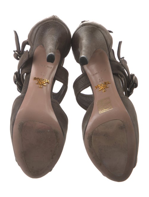 Prada Leather T-Strap Pumps
