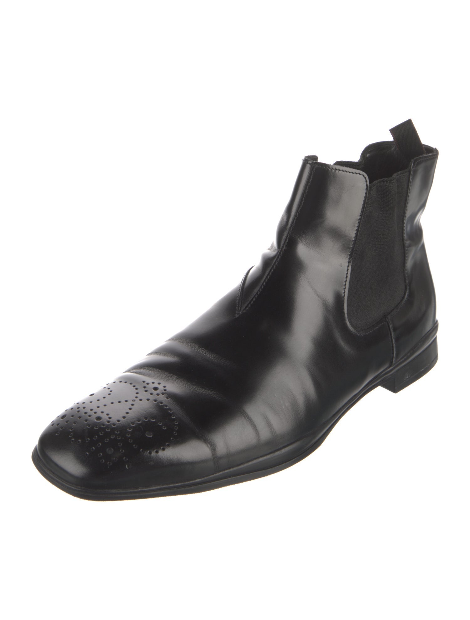 Prada Leather Chelsea Boots