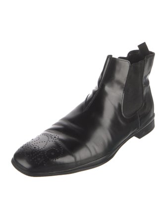 Prada Leather Chelsea Boots