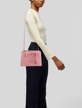 Prada Saffiano Leather Galleria Double Zip Small