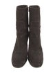 Prada Suede Embroidered Accent Sock Boots