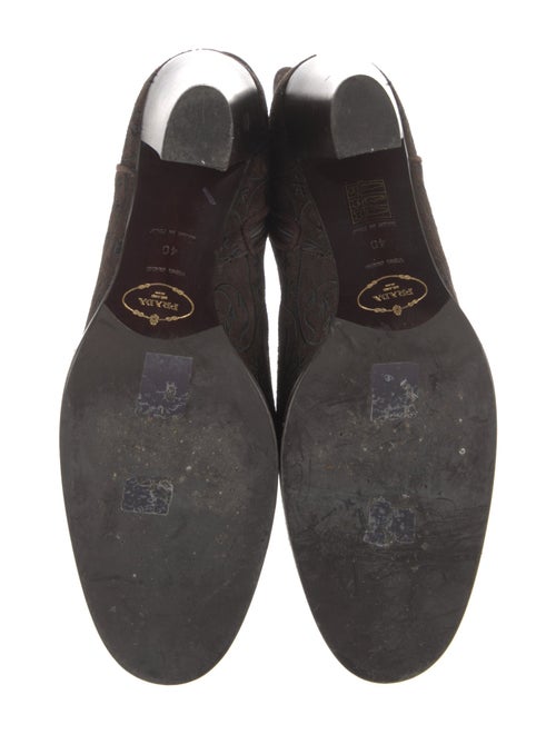 Prada Suede Embroidered Accent Sock Boots