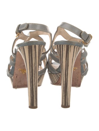 Prada Leather Slingback Sandals