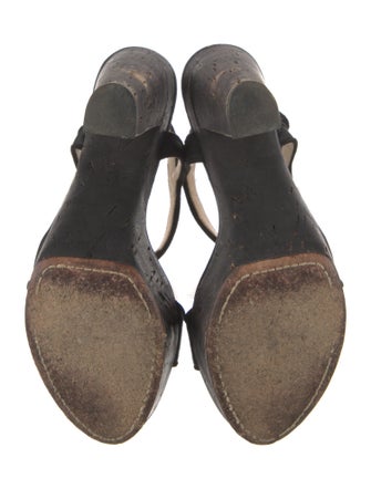 Prada Canvas Chain-Link Accents Sandals