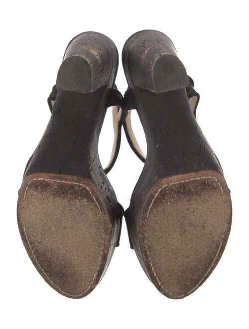 Prada Canvas Chain-Link Accents Sandals