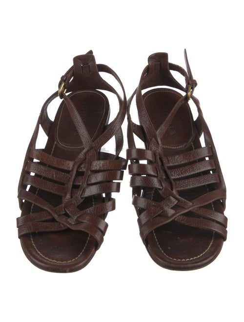 Prada Leather Gladiator Sandals