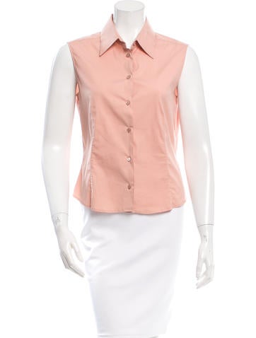 Prada Sleeveless Button-Up Top