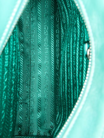 Prada Enameled Metal Triangle Top Handle Bag