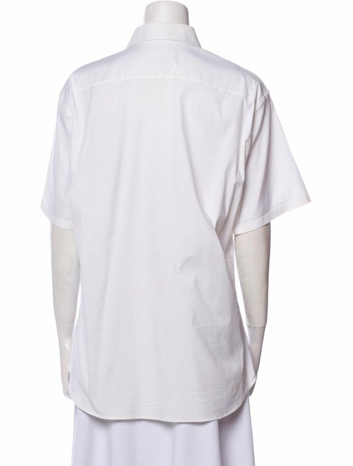 Prada Short Sleeve Button-Up Top