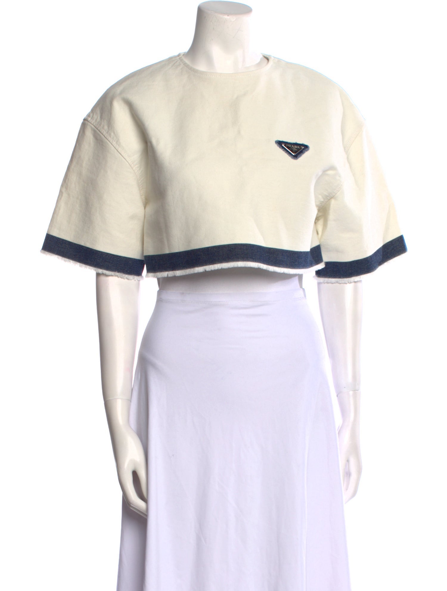 Prada 2022 Graphic Print Crop Top