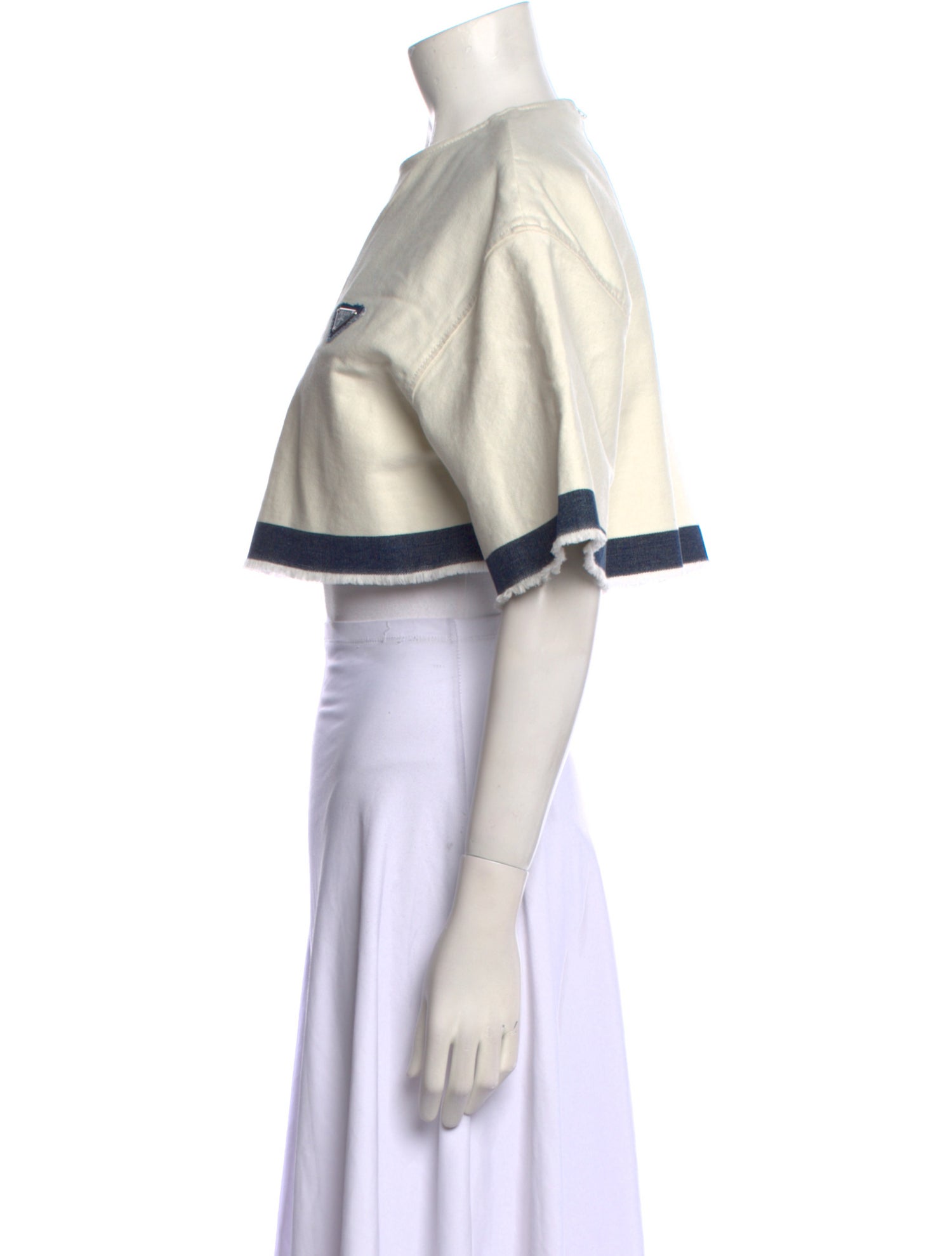 Prada 2022 Graphic Print Crop Top