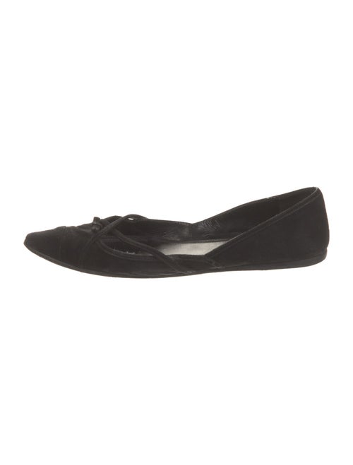 Prada Suede Cutout Accent D'Orsay Flats