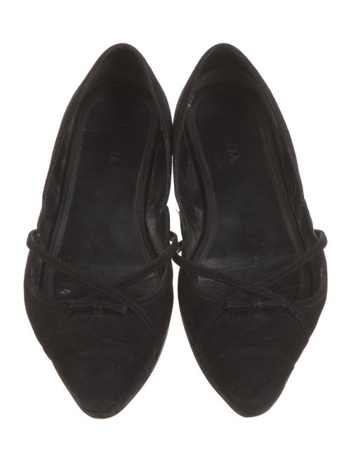 Prada Suede Cutout Accent D'Orsay Flats
