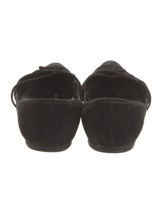 Prada Suede Cutout Accent D'Orsay Flats