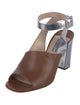 Prada Leather T-Strap Sandals