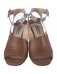 Prada Leather T-Strap Sandals