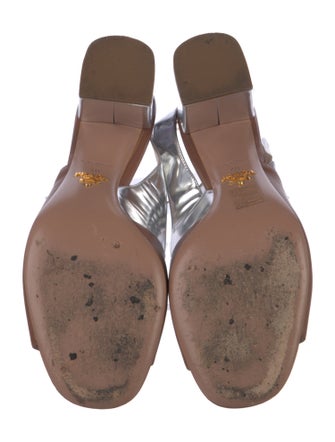 Prada Leather T-Strap Sandals