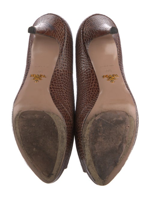 Prada Embossed Leather Pumps