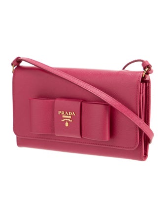 Prada Saffiano Lux Leather Wristlet