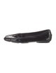 Prada Patent Leather Bow Accents Flats
