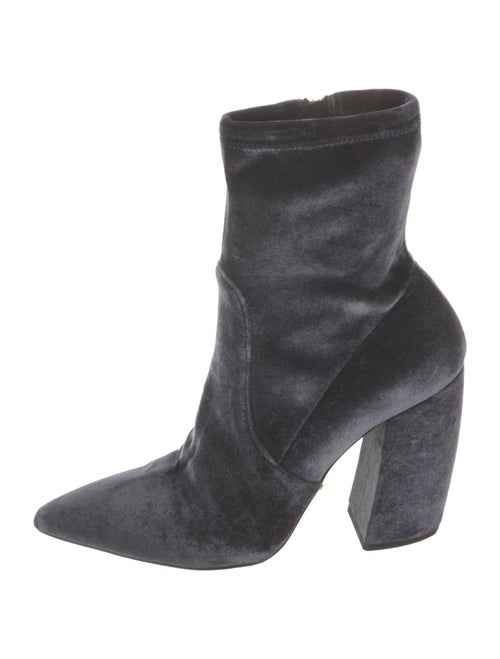Prada Velvet Animal Print Boots