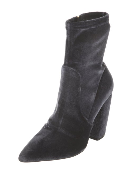 Prada Velvet Animal Print Boots