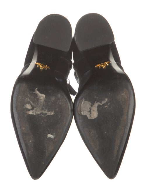 Prada Velvet Animal Print Boots