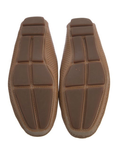 Prada Leather Lasercut Accents Loafers