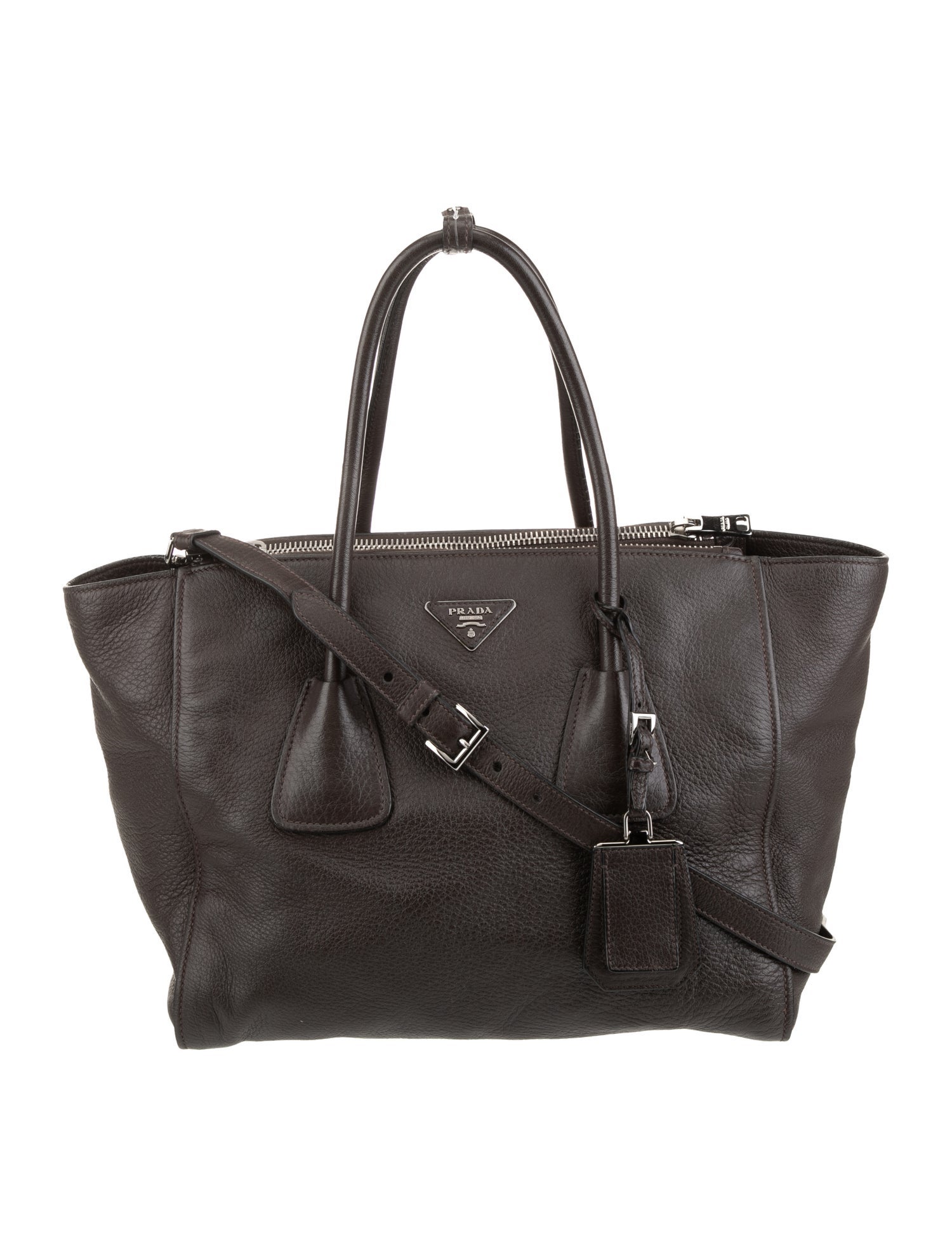 Prada Leather Galleria Double Zip