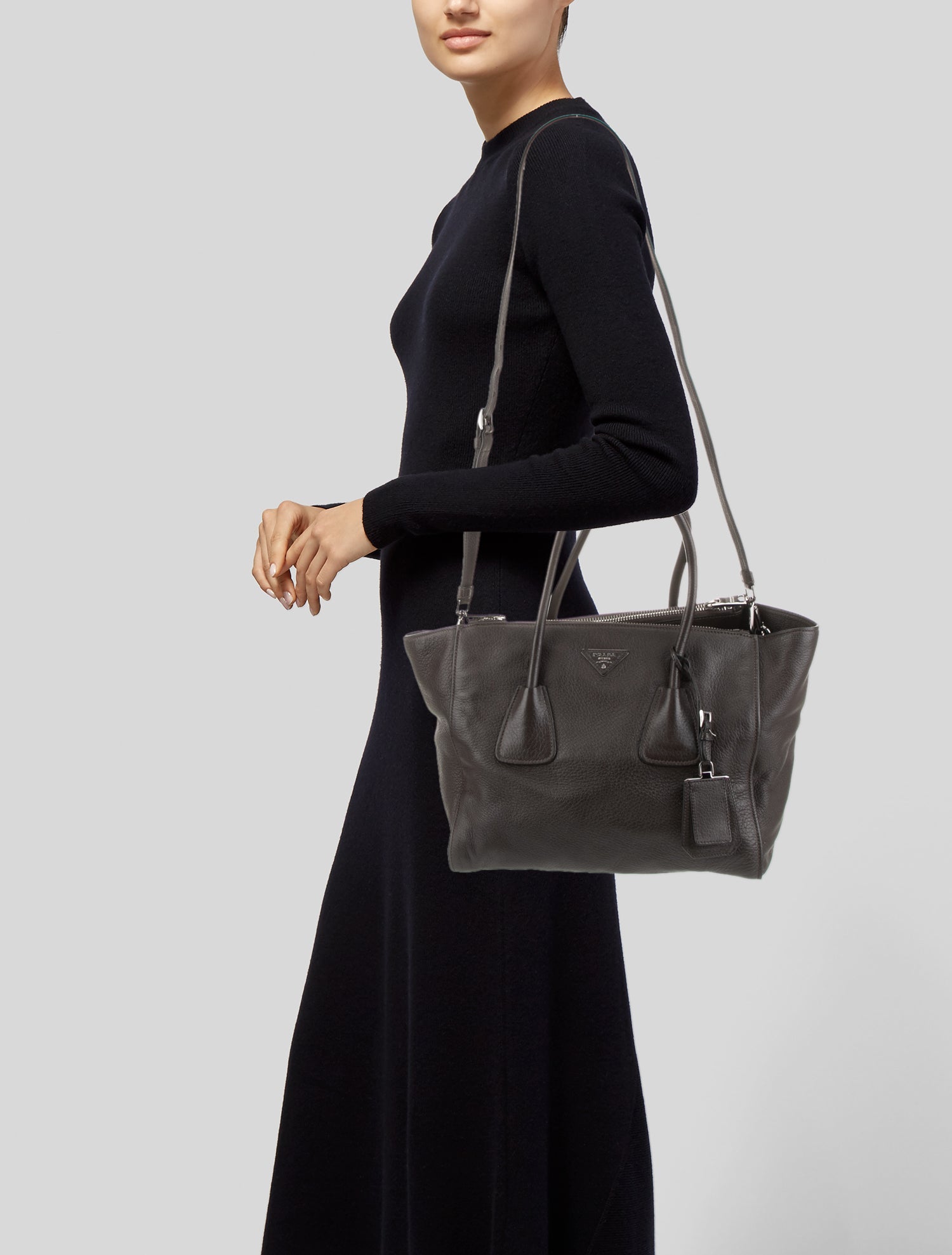 Prada Leather Galleria Double Zip