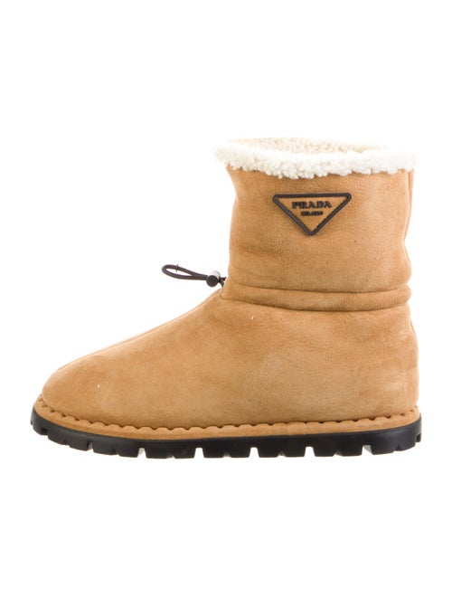 Prada Suede Fur Trim Boots