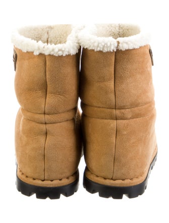 Prada Suede Fur Trim Boots