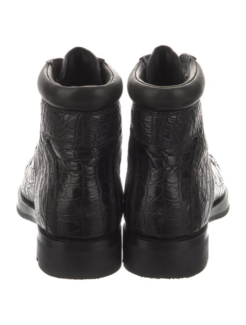 Prada Crocodile Hiking Boots