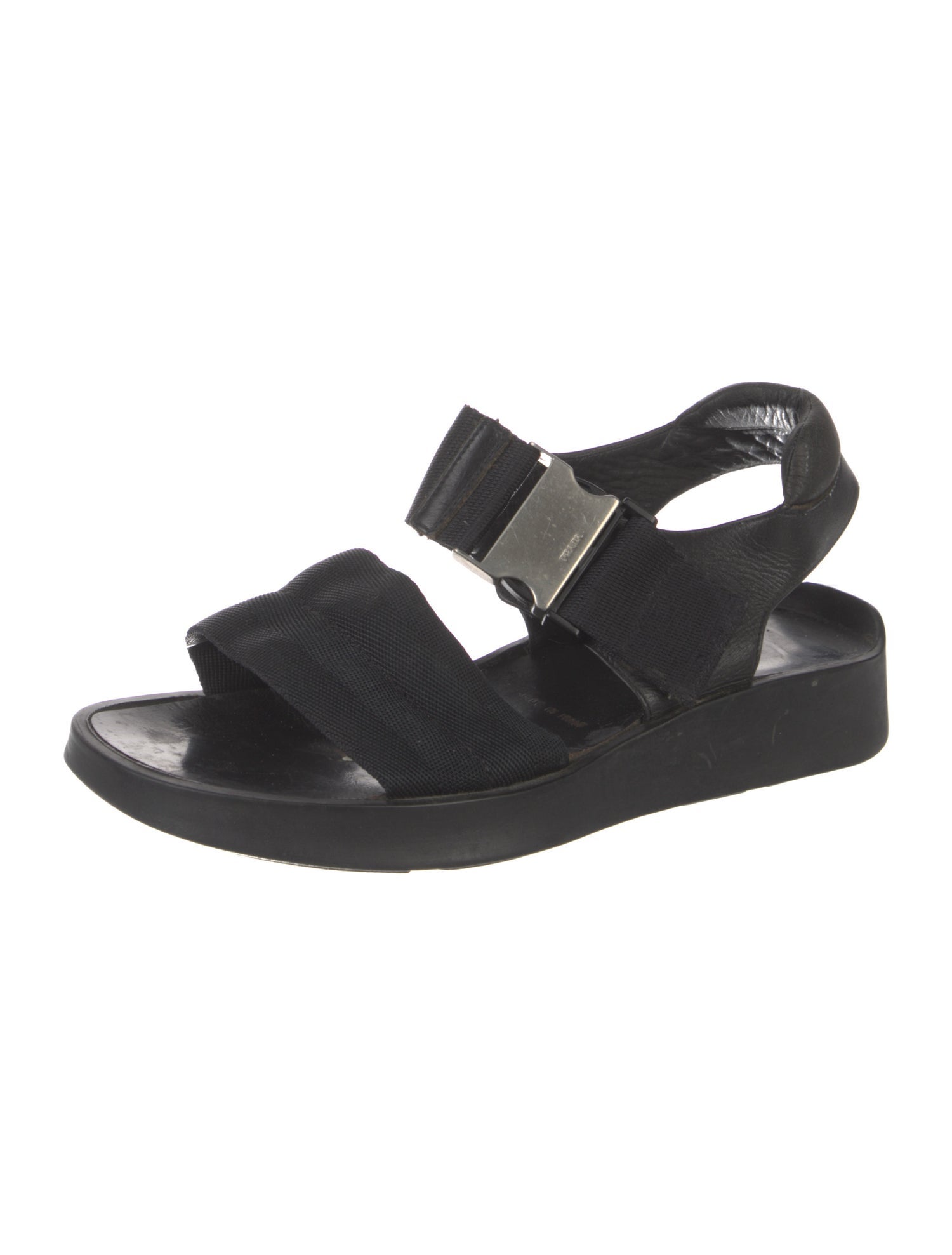 Prada Canvas Slingback Sandals