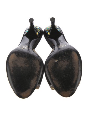 Prada Leather Striped Slides